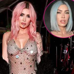 Megan Fox Unveils Icy Blue Hair Makeover 977