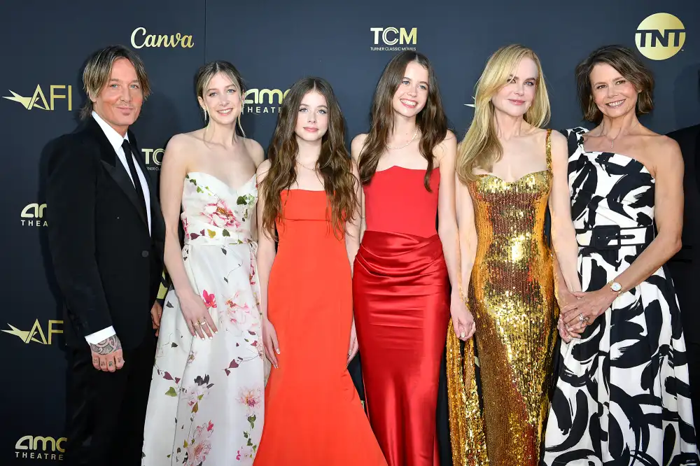 Nicole Kidman and Keith Urban&rsquo;s Daughters Pose With Their Parents at AFI Life Achievement Award Gala