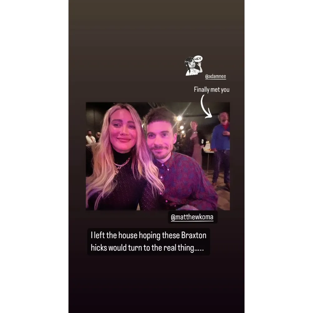 Pregnant Hilary Duff Has Braxton Hicks at Mandy Moore s Birthday Bash