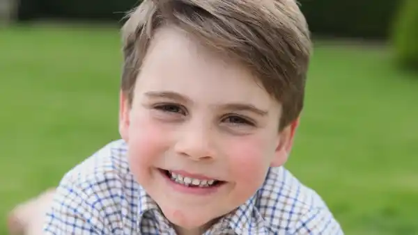 Prince Louis Is All Smiles in Plaid Button Down Shirt and Shorts for His 6th Birthday Portrait