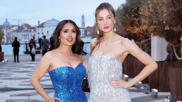 Salma Hayek Step Daughter Pose at Gala
