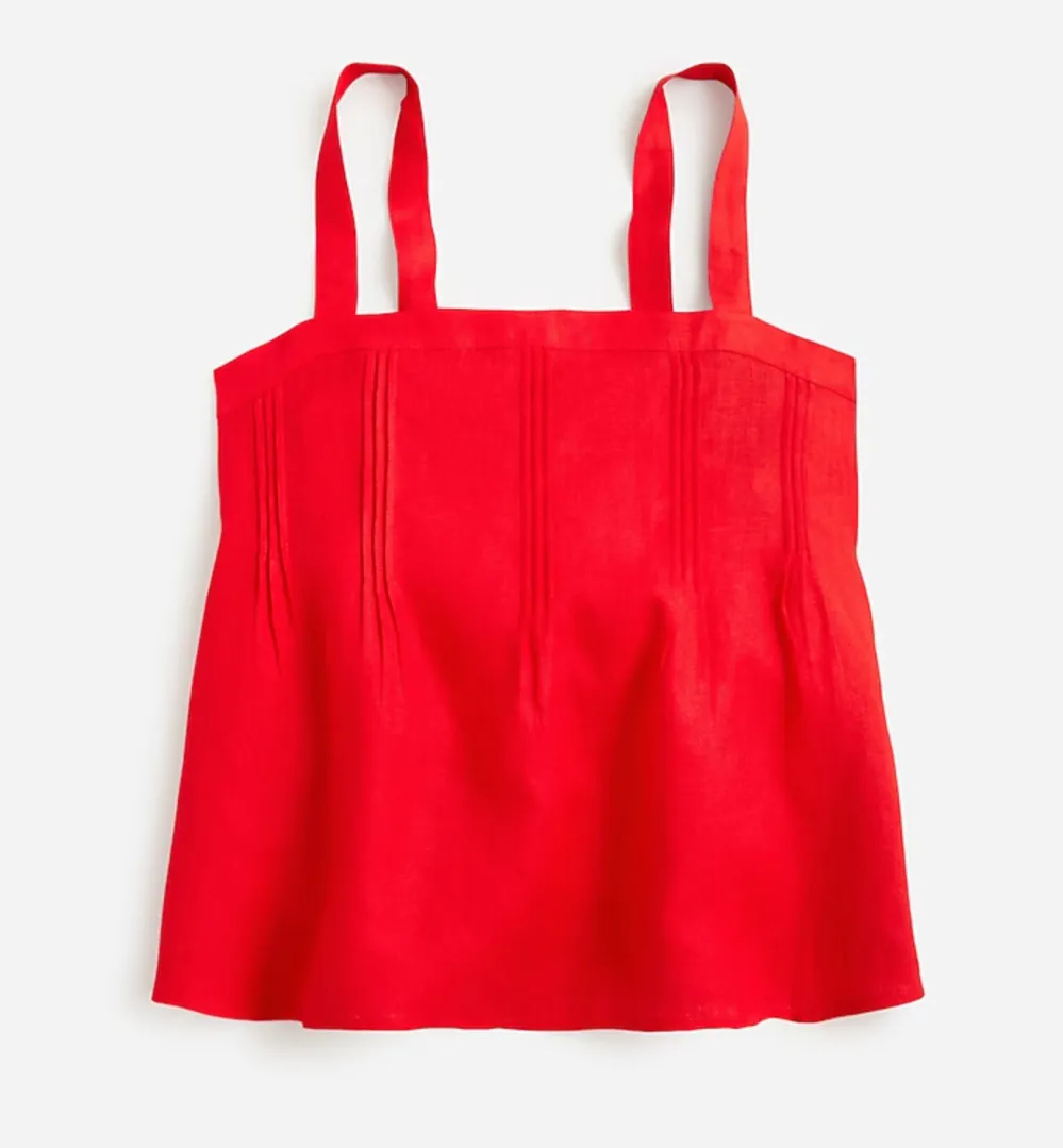 J.Crew Bow-back linen top