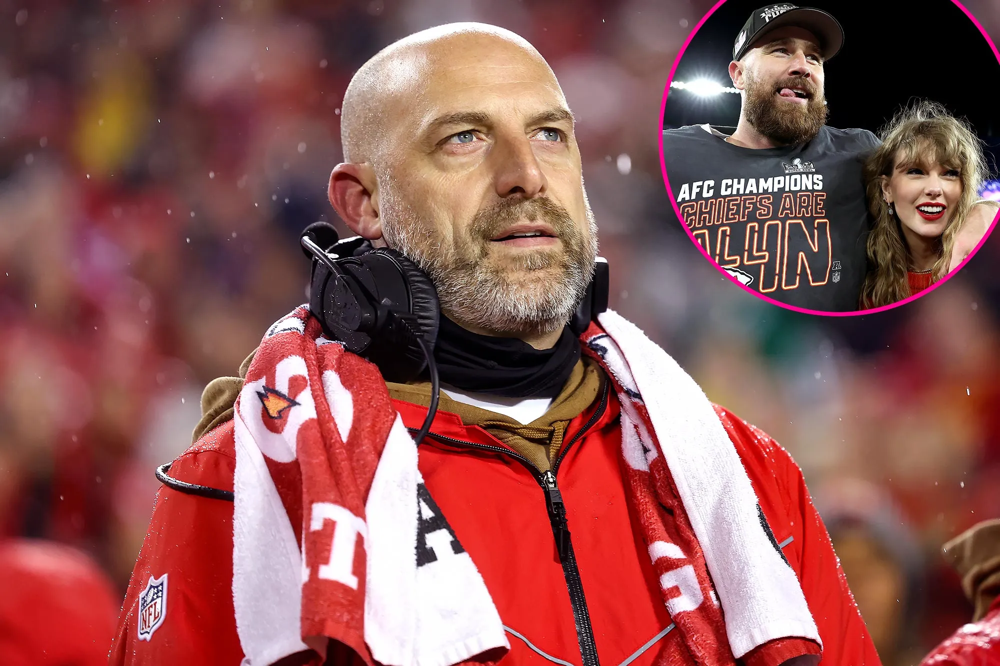 Travis Kelce’s Coach Says Kansas City Chiefs 'Love Having' Taylor Swift as 'Part of the Family'