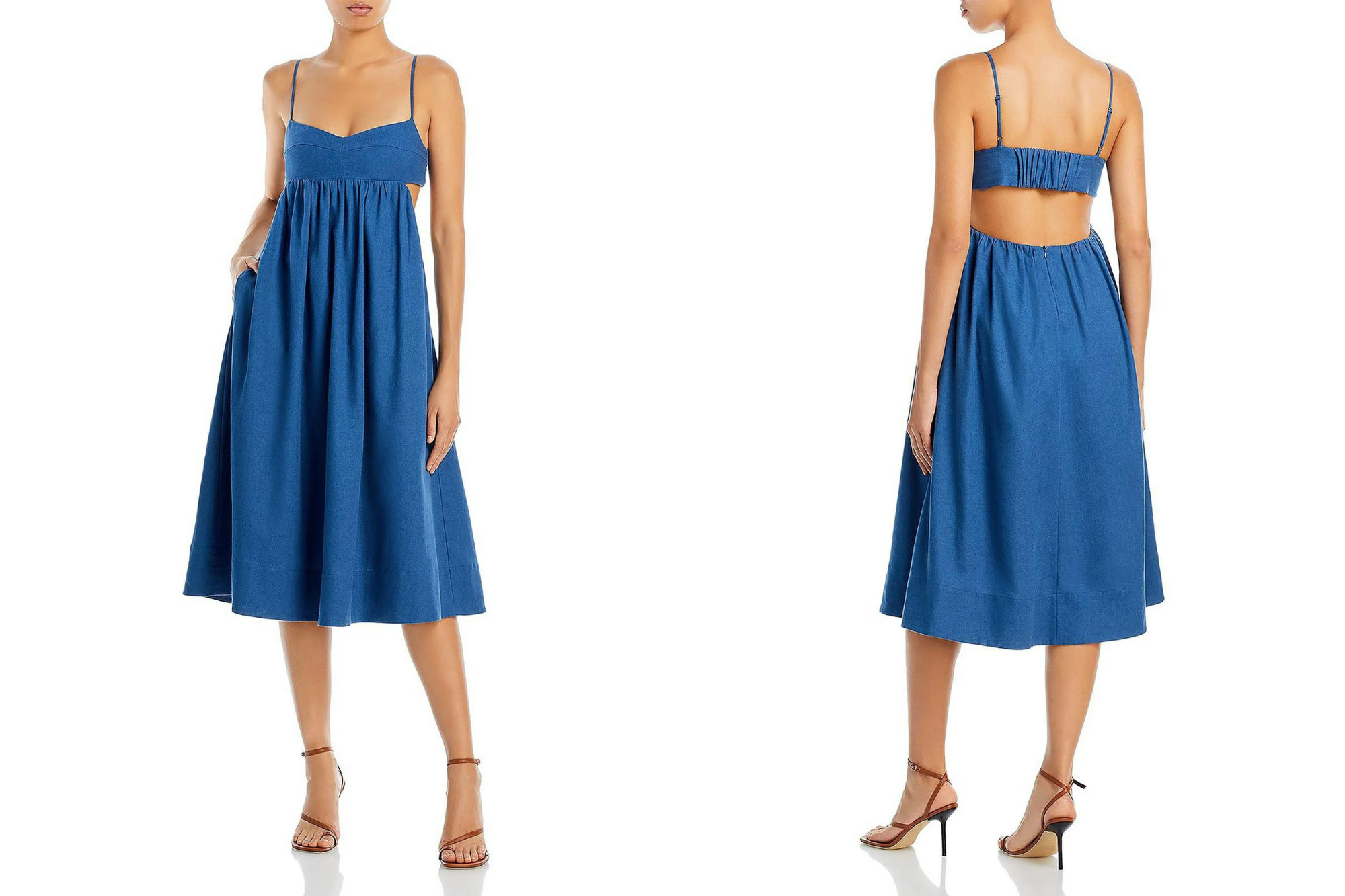 Aqua Havana Linen Blend Sundress