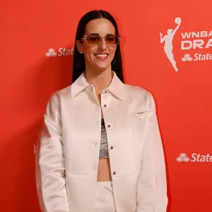 Caitlin Clark at the 2024 WNBA Draft on April 15, 2024.