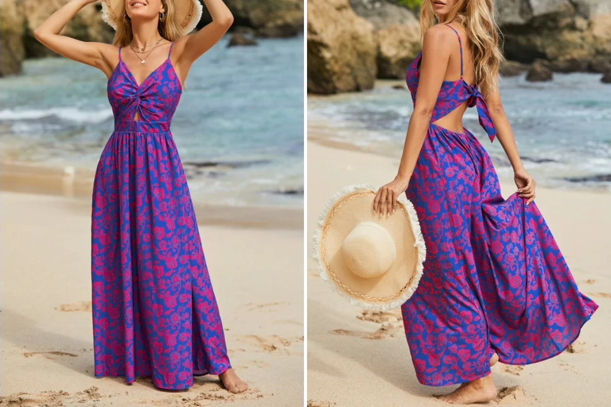Cupshe V-Neck Maxi Dress