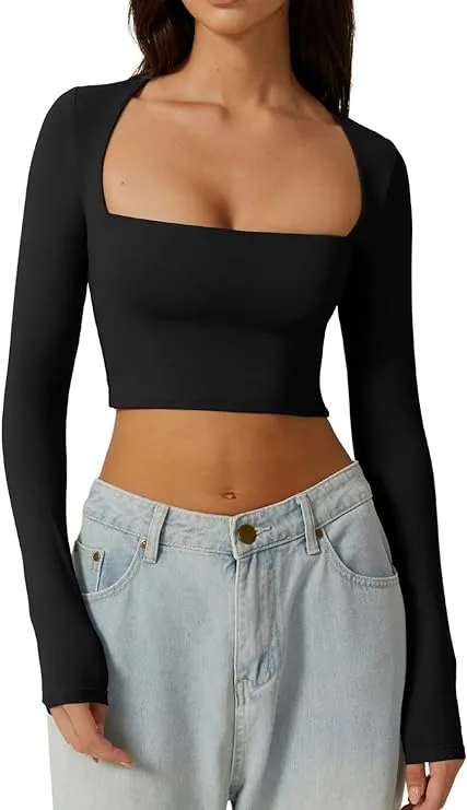 Long sleeve crop top