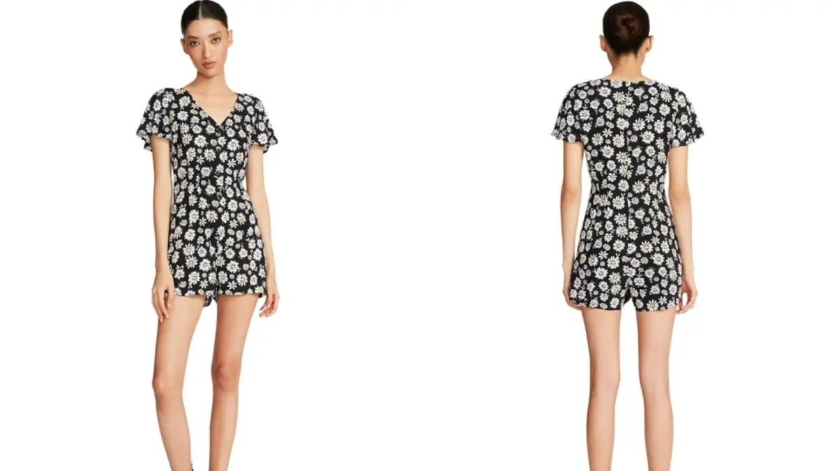 Luv Betsey Button Front Romper