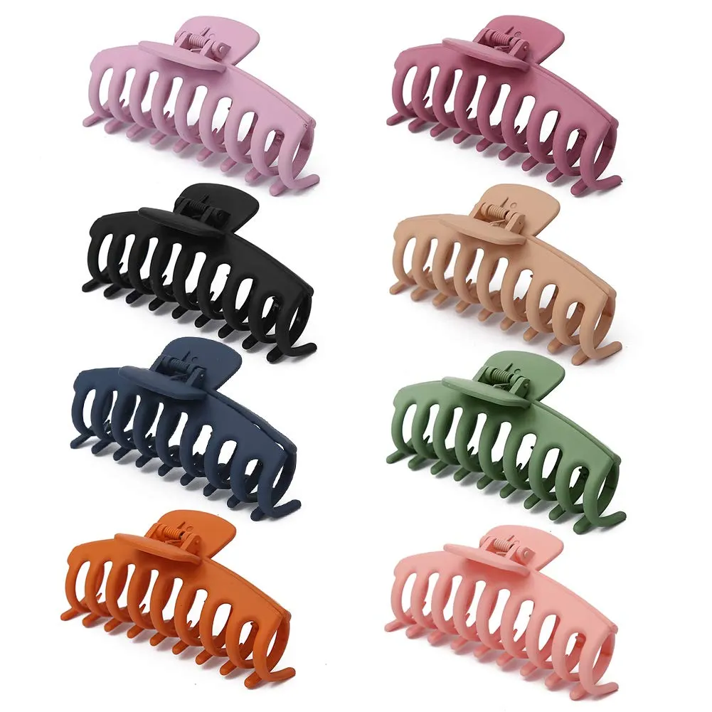Set of multi-colored matte claw clips