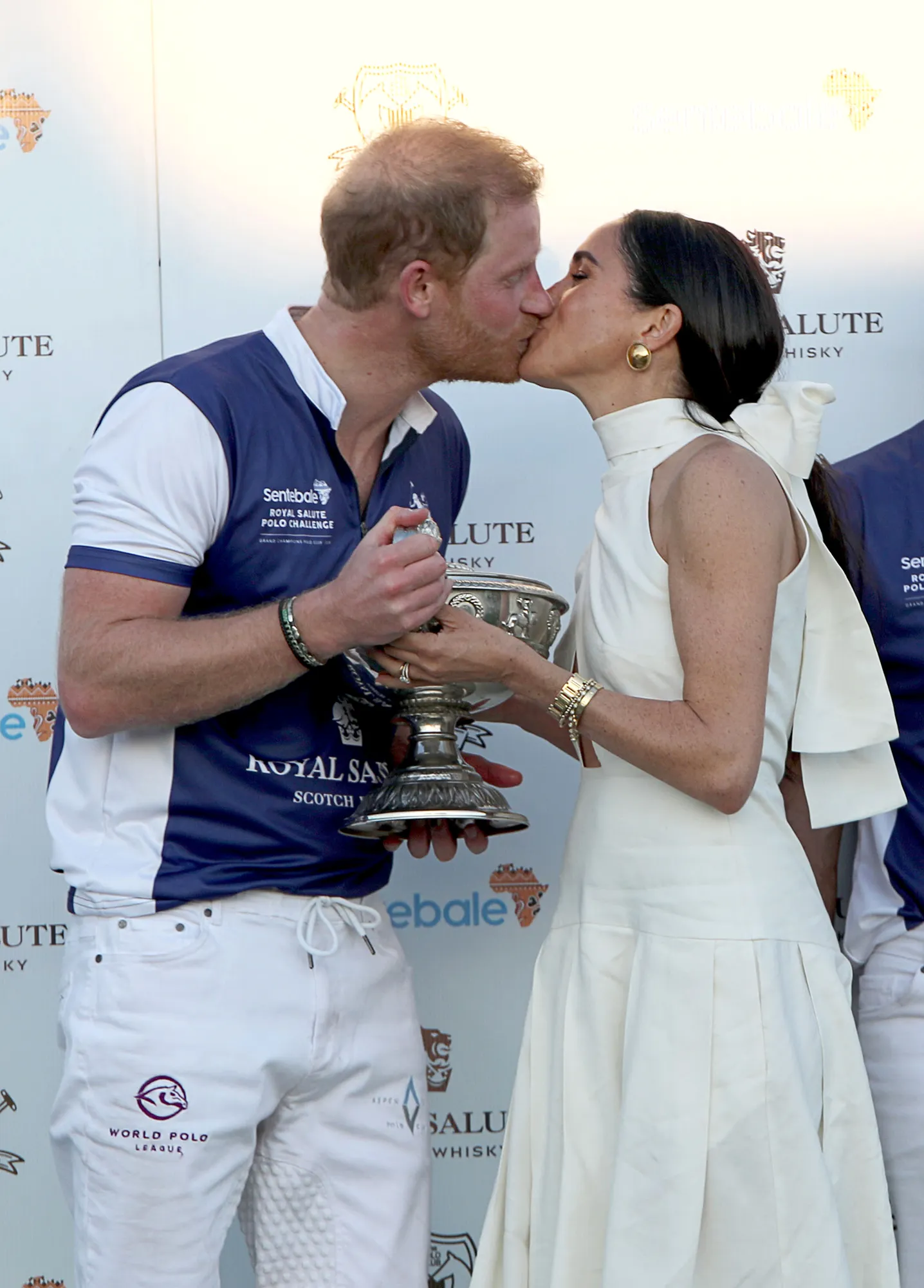 Prince Harry Shares Sweet Kiss With Meghan Markle After Winning Charity Polo Match