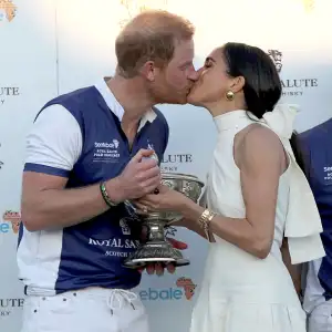Prince Harry Shares Sweet Kiss With Meghan Markle After Winning Charity Polo Match