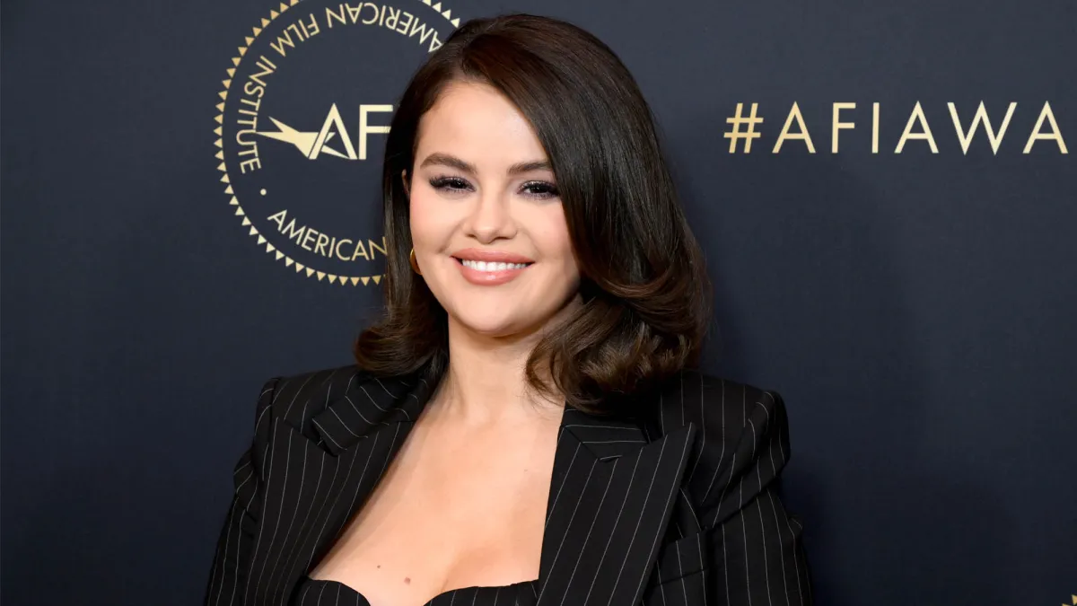 Selena Gomez Black Corset Dress