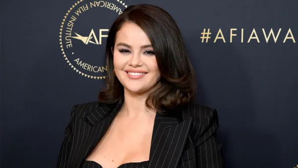 Selena Gomez Black Corset Dress