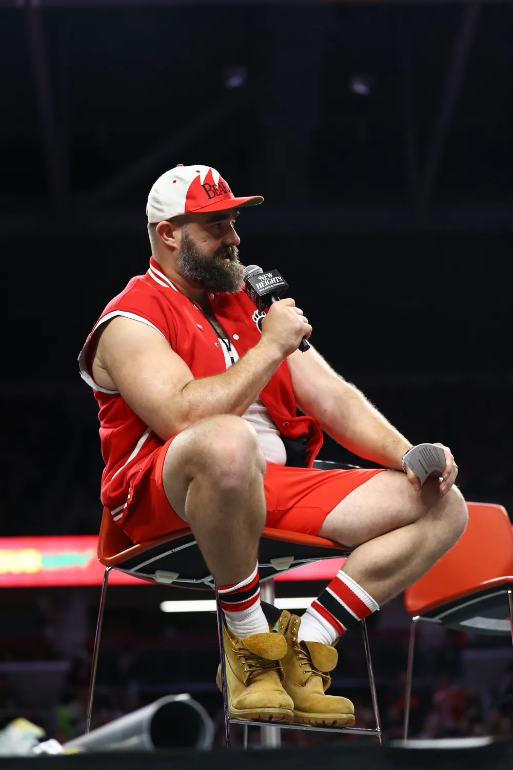 Recapping the Most Unhinged Moments From Travis and Jason Kelce&rsquo;s Live &lsquo;New Heights&rsquo; in Cincinnati