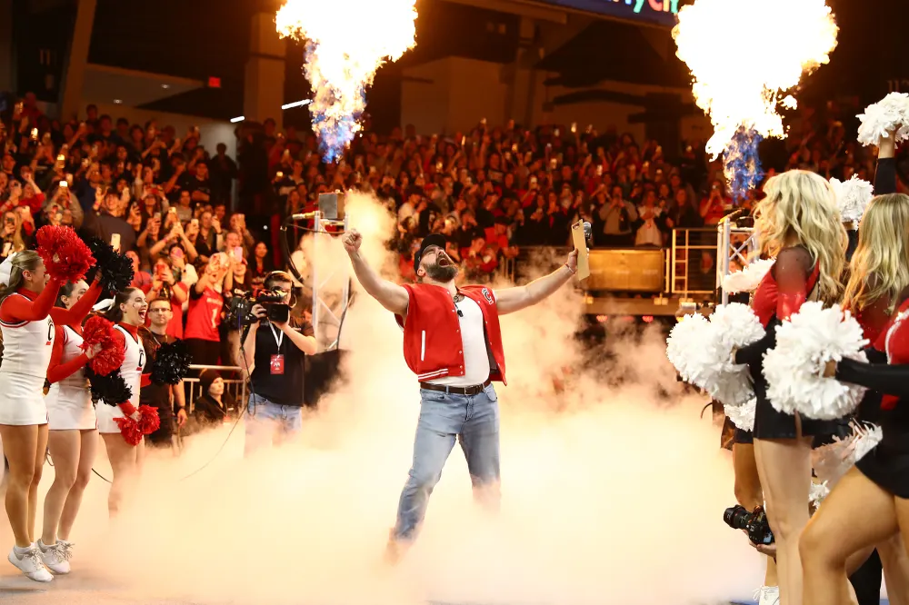 Recapping the Most Unhinged Moments From Travis and Jason Kelce&rsquo;s Live &lsquo;New Heights&rsquo; in Cincinnati