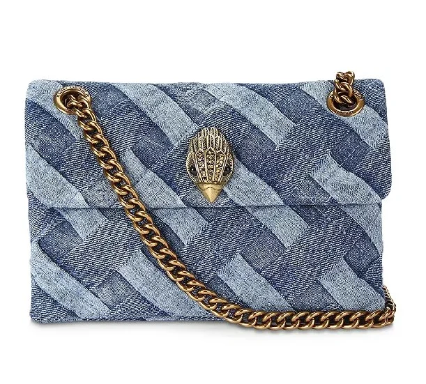 Kurt Geiger London Mini Kensington Denim Crossbody Bag