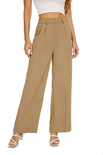 FUNYYZO Women’s Wide Leg Trousers