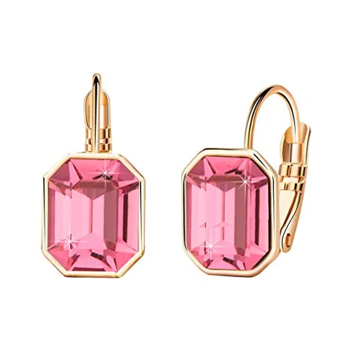 Evevic Austrian Crystal Octagon Drop Earring