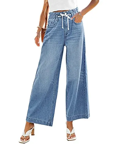 Grapent Wide-Leg Stretch Jeans