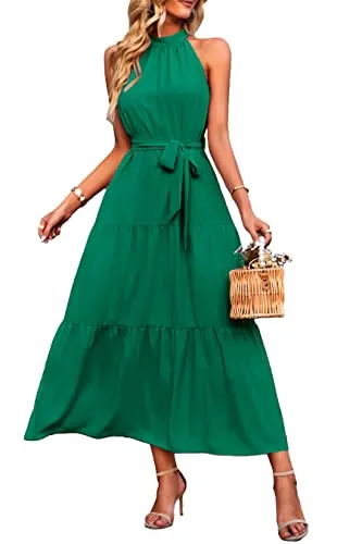 Prettygarden Maxi Dress With Belt