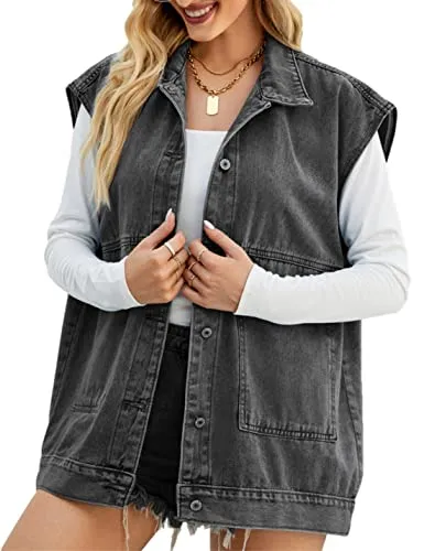 Oulivey Oversized Denim Vest