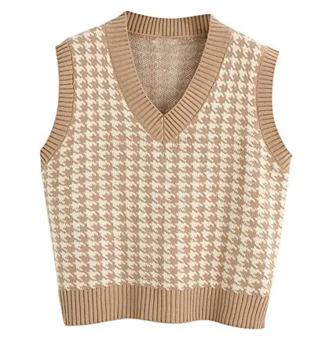 Sdencin Houndstooth Sweater Vest