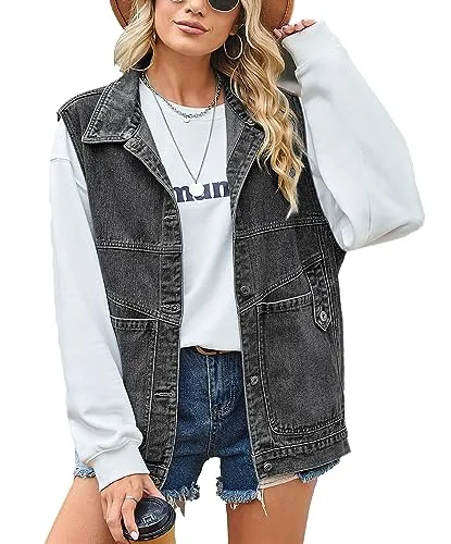 Paodikuai Oversized Denim Vest
