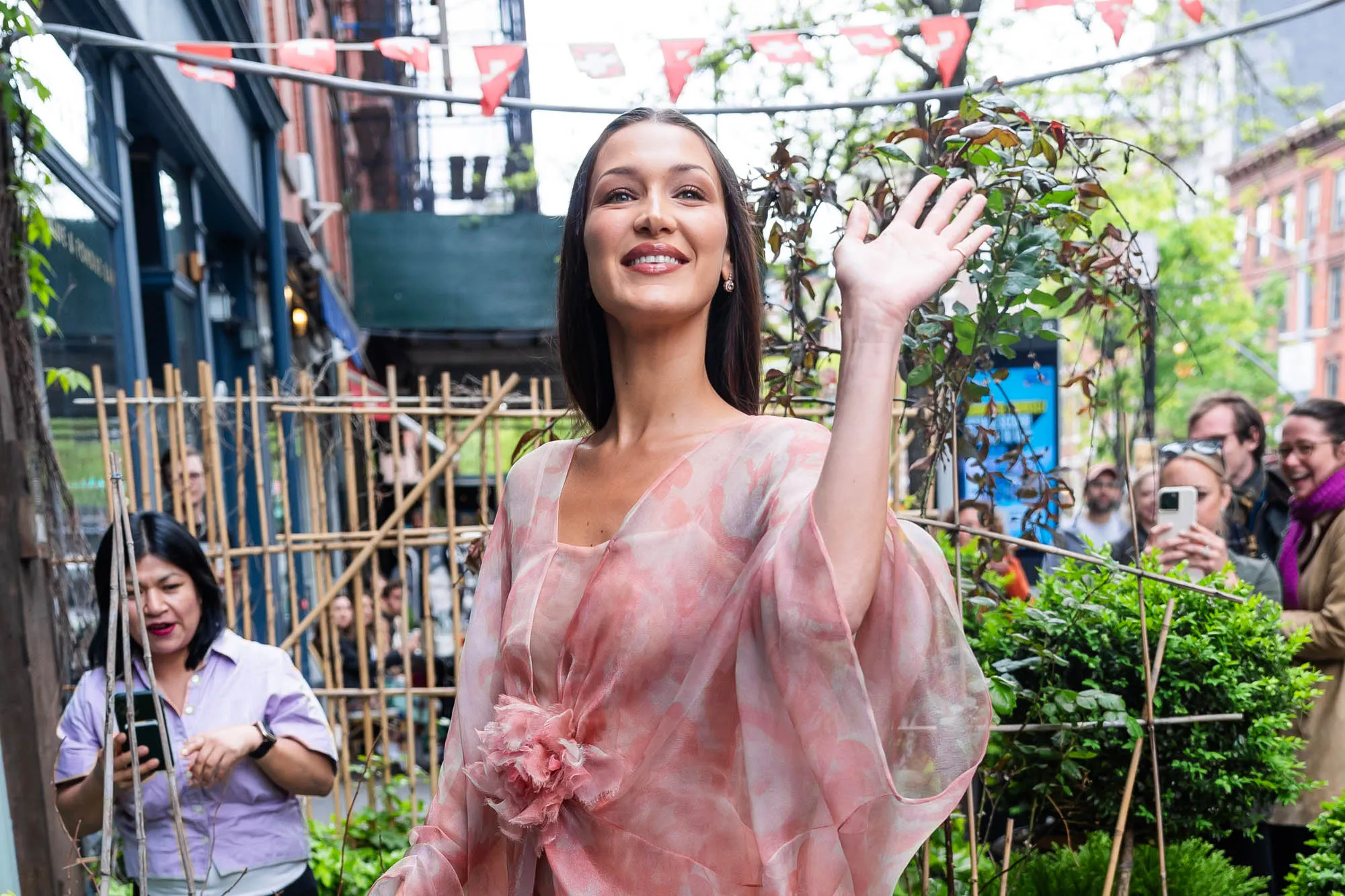 Bella Hadid White Skirt