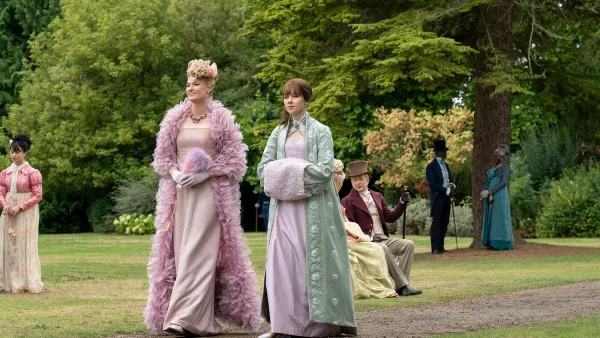 Bridgerton Star Claudia Jessie Hid Her Broken Wrist With Oversized Muffs in Season Three