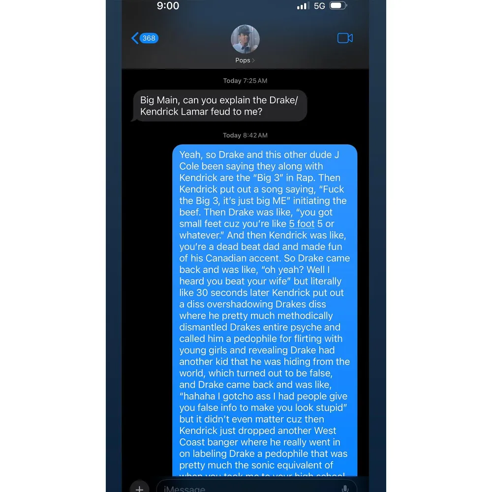 Chet Hanks Explains the Kendrick Lamar vs Drake Feud to Dad Tom Hanks See the Texts