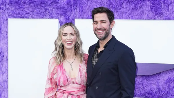 Emily Blunt Looks Radiant in Pink Flowy Gown at the Premiere of IF With Husband John Krasinski