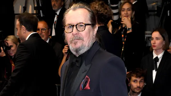 Gary Oldman Makes Rare Appearance With Wife Gisele and Stepson William at 2024 Cannes Film Festival