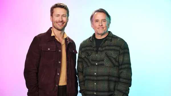 Glen Powell Says Reuniting With Richard Linklater After 20 Years for Hit Man Was Surreal