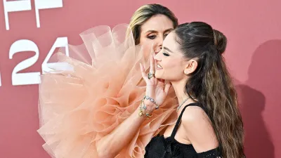 Heidi Klum Fixes Leni Klums Makeup at Cannes Film Festival