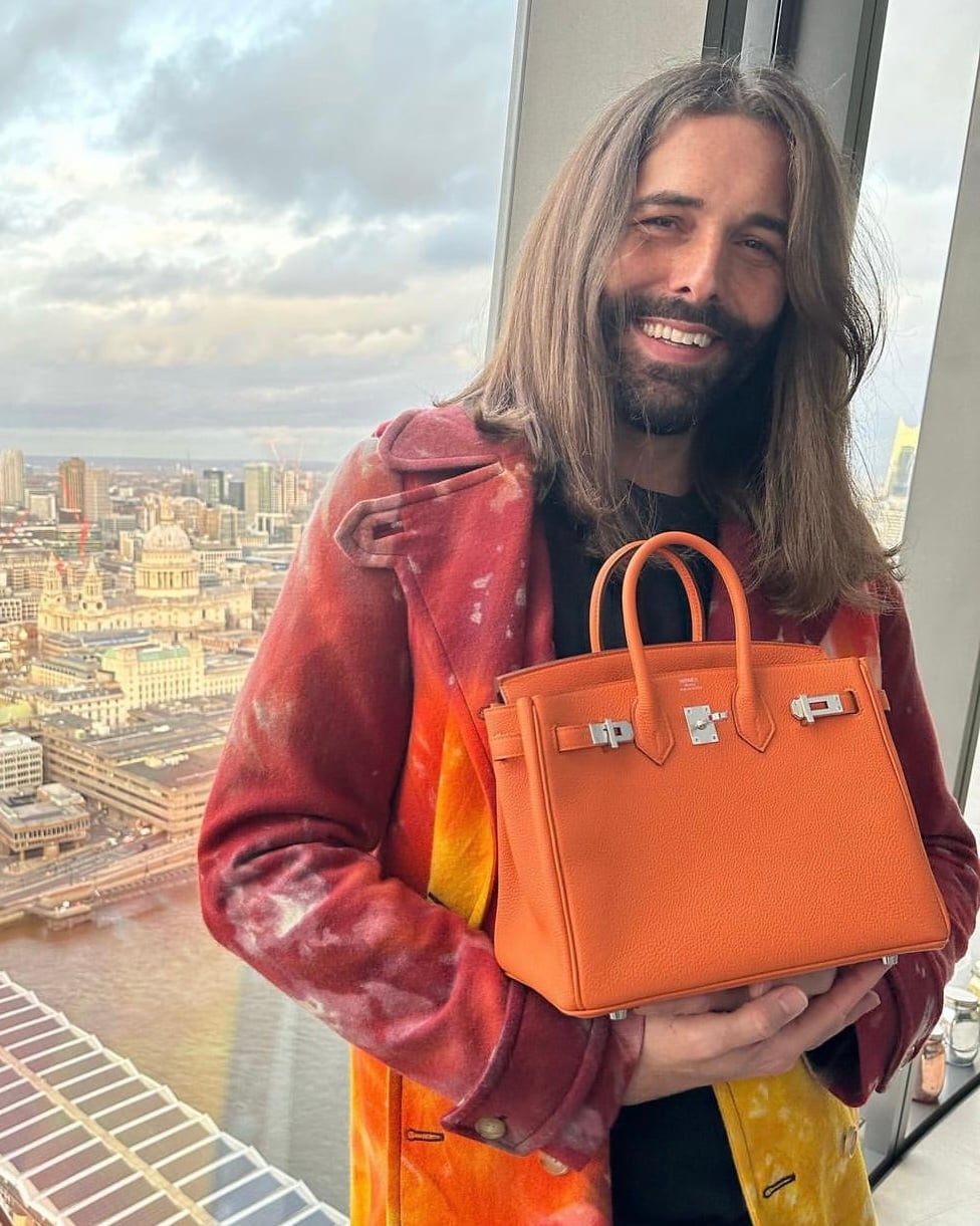 men celebs wearing hermes bags