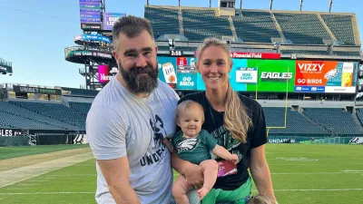 Jason Kelce Adorably Introduces Daughter Bennett 14 Months to Philadelphia Eagles Mascot