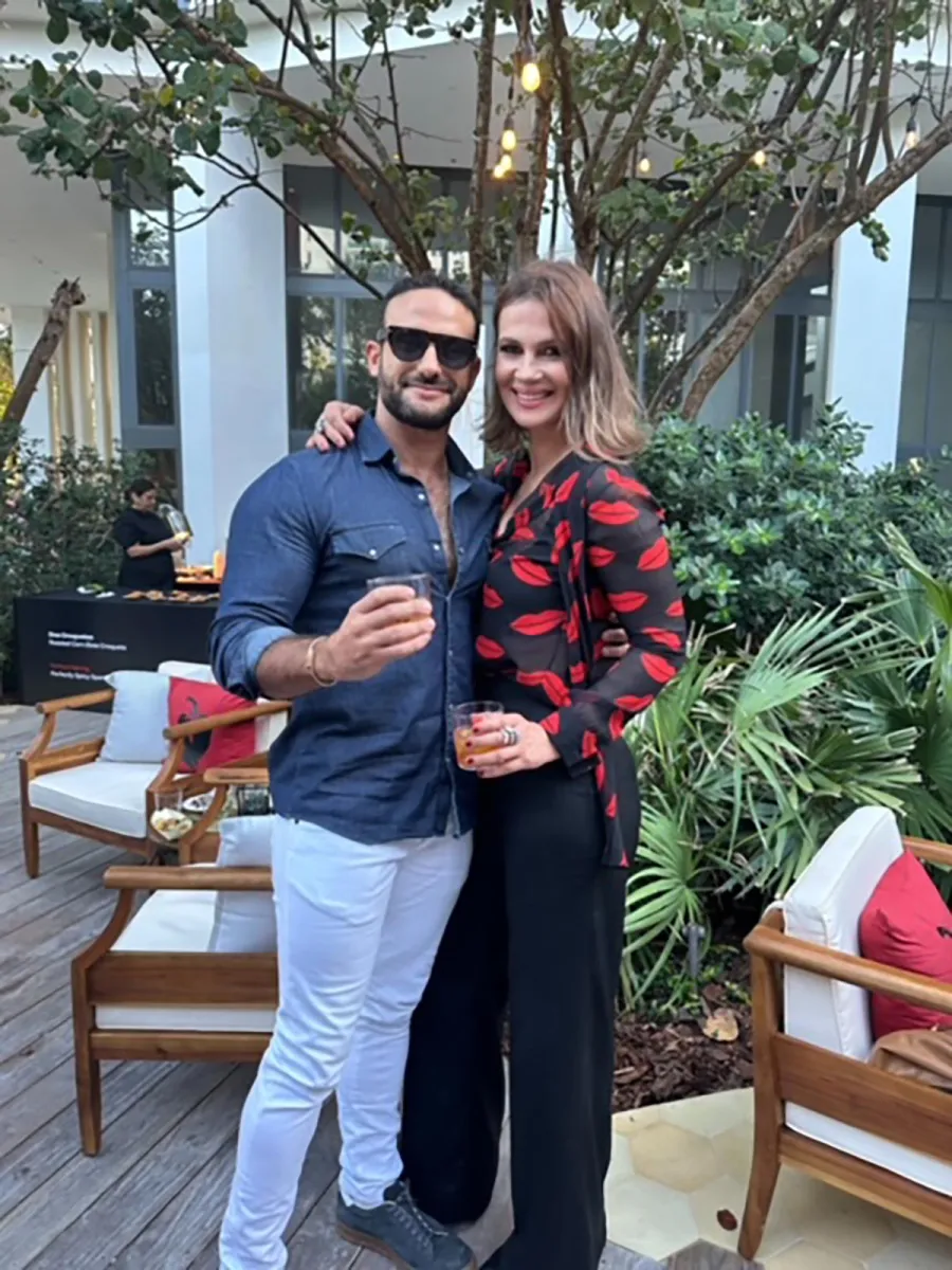 Julia Lemigova and DJ Eliad Cohen