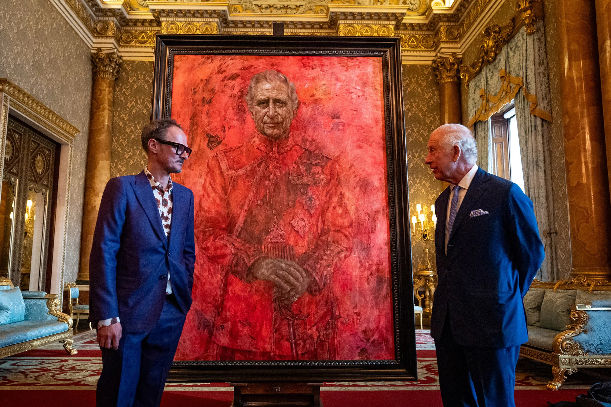 Artist Jonathan Yeo and King Charles III