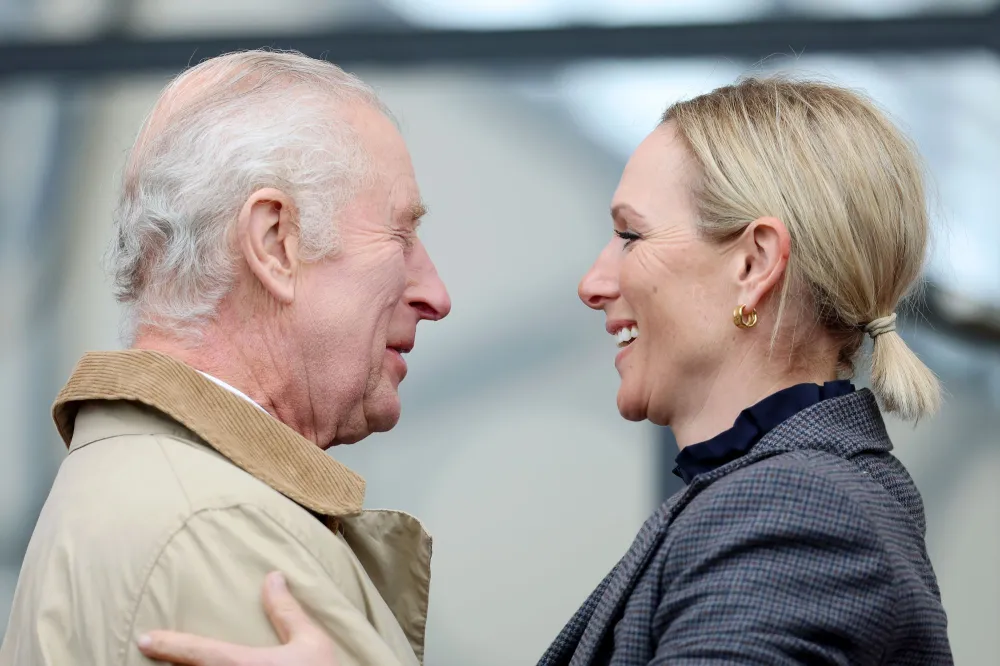 King Charles and niece Zara Tindall reunite
