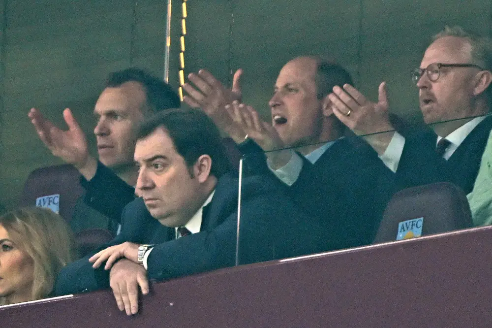 Prince William Cheers on Aston Villa Soccer Team During Solo Public Outing 3