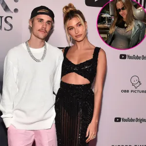 Promo Justin Bieber Shares Photos of Hailey Showing Off Baby Bump