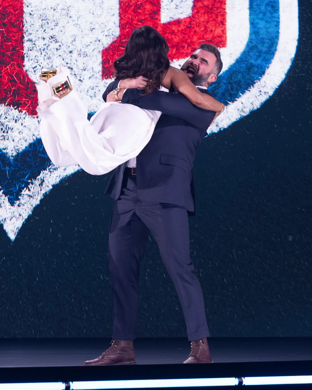 Quinta Brunson Jokes Jason Kelce Asked for &lsquo;Consent&rsquo; Before Picking Her Up at Disney Upfront