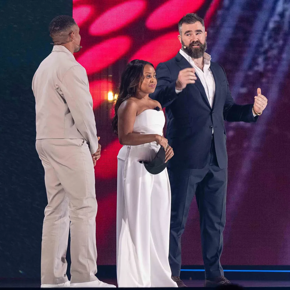 Quinta Brunson Jokes Jason Kelce Asked for &lsquo;Consent&rsquo; Before Picking Her Up at Disney Upfront