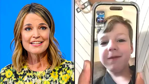 Savannah Guthries Son Charley FaceTimes Her While on Today Shhh Were on the Air