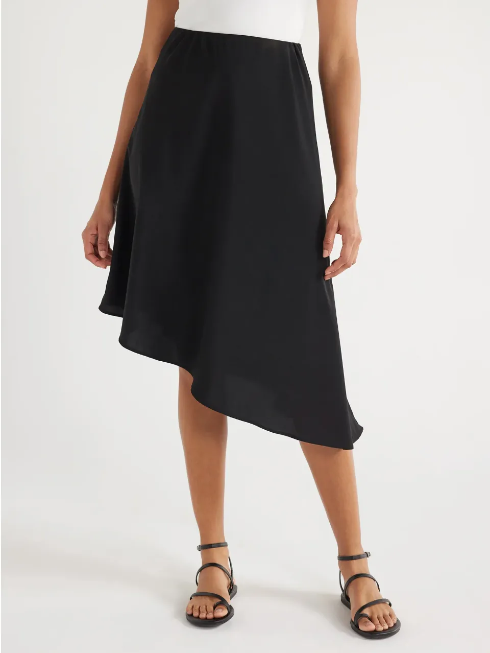 Scoop Women&rsquo;s Asymmetrical Pull On Midi Skirt