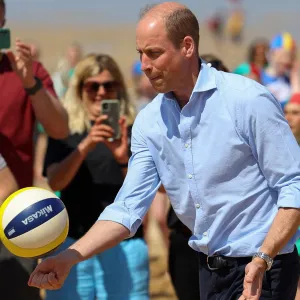 Prince William channels his inner 'Baywatch Babe' on beach day