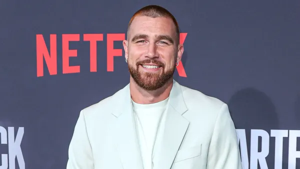 Travis Kelce Looks Dapper at 150th Annual Kentucky Derby Races in White Suit and Coordinating Fedora