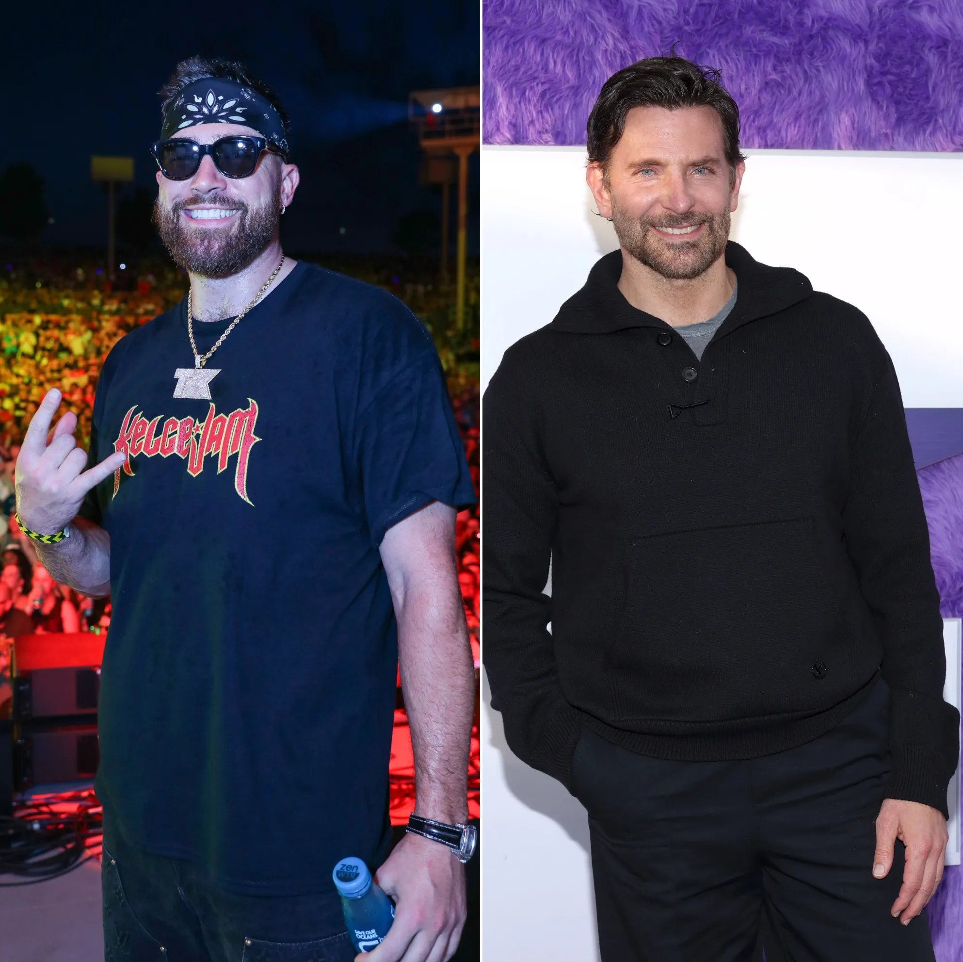 Travis Kelce and Bradley Cooper