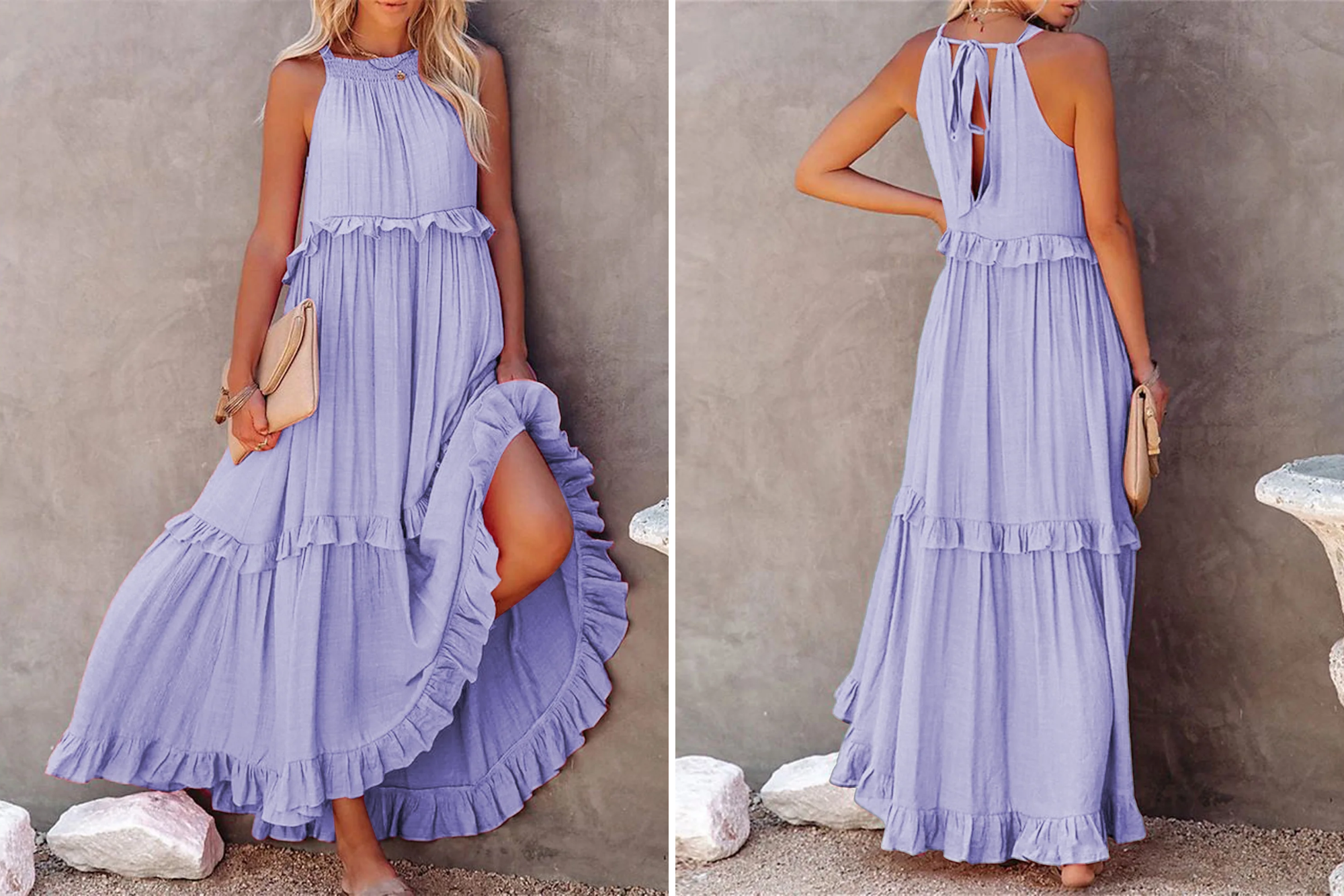 Anbech Ruffled Pleated Sundress