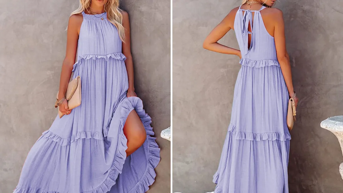 Anbech Ruffled Pleated Sundress